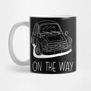 vintage car cartoon drawing Mug